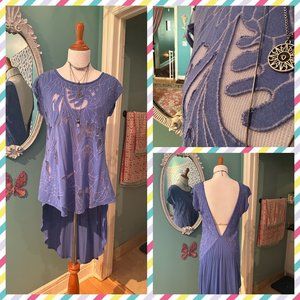 Free People Blue Butterfly Top